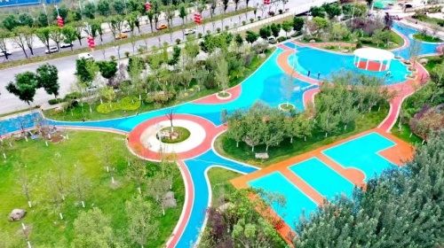 中鐵一局新運公司為十四運會添綠增彩