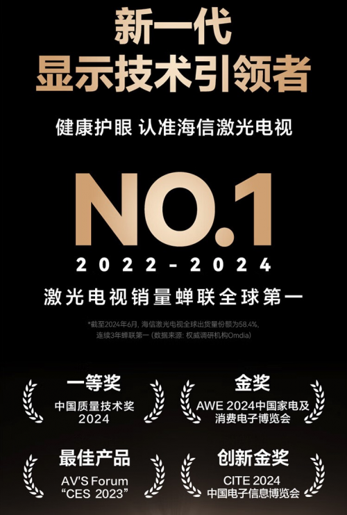 守護全家視力，就選海信激光電視，護眼觀影兩不誤！