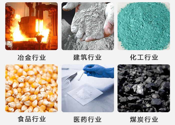 不銹鋼振動(dòng)篩主要應(yīng)用于冶金，建筑，化工，食品等行業(yè)中。