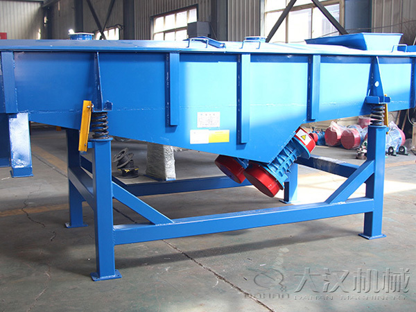 直線振動篩相對比旋振篩，體積較大，但其輸送量也相對比較大，該產(chǎn)品主要適用于一些粉狀，顆粒狀無水份的物料。